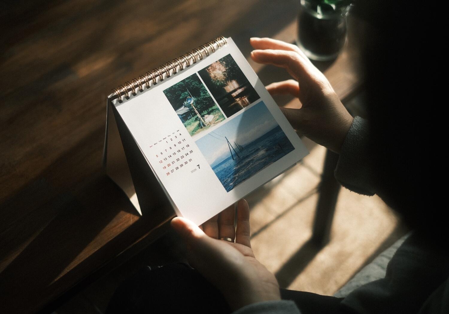 フォトグラファーTKさんの卓上カレンダー