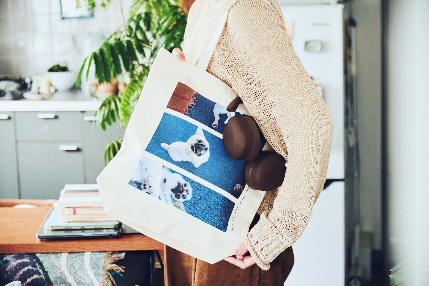 愛犬のコマ送りトートバッグ