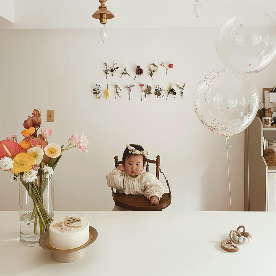 1歳バースデーフォトアイデア