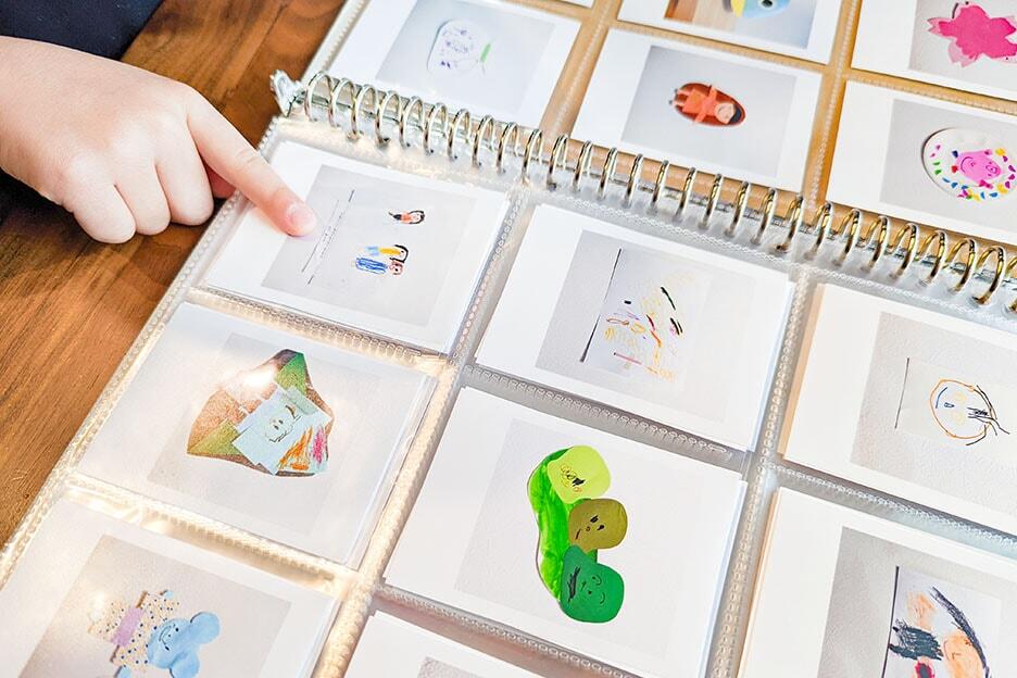 子どもの工作と絵の整理整頓アイデア