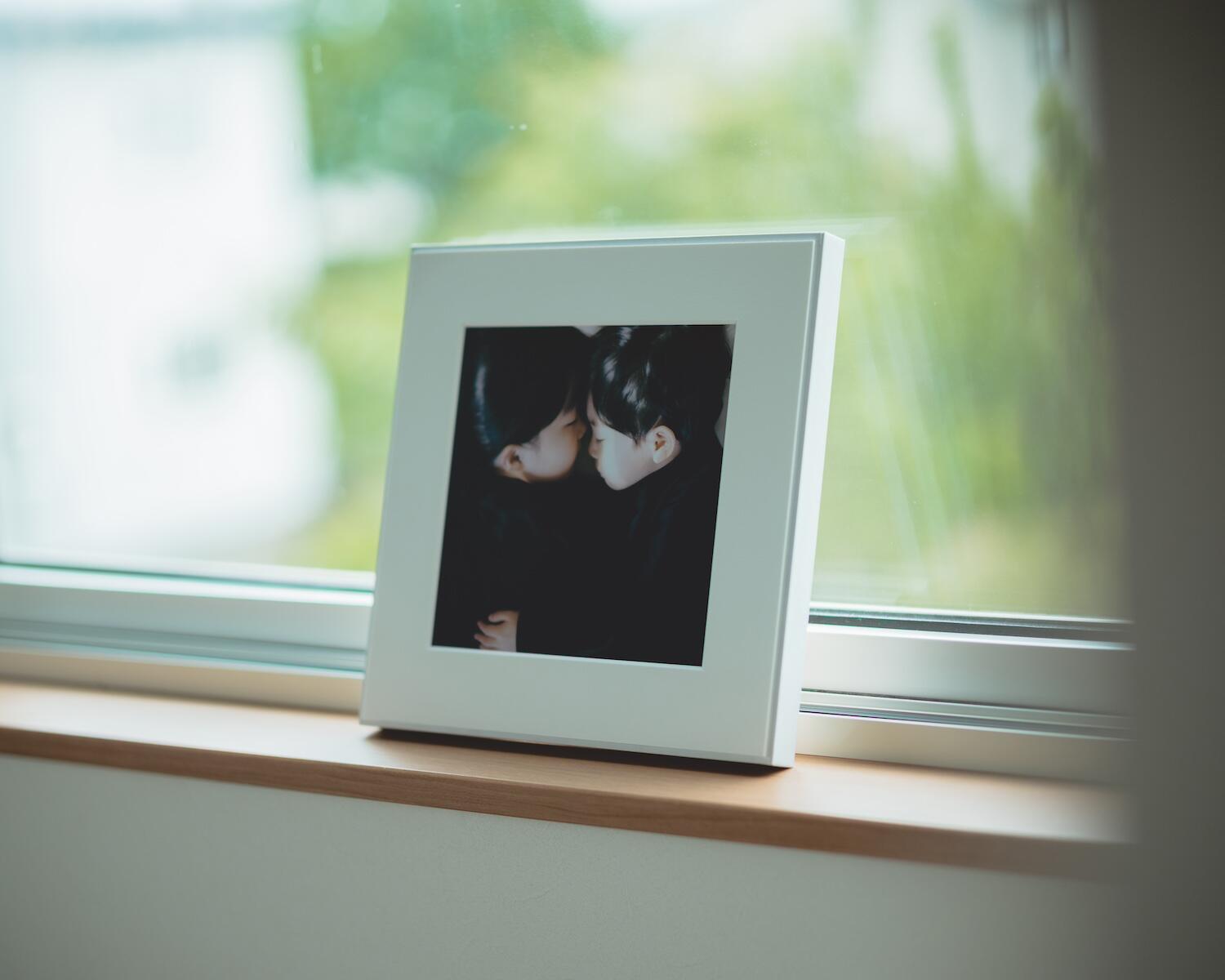 窓辺に置いた今回作ったウォールデコ